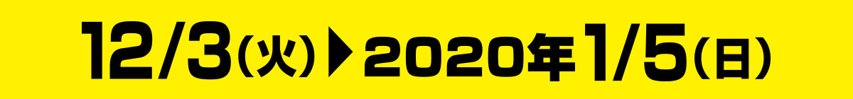 12月3日(火)～2020年1月5日(日)