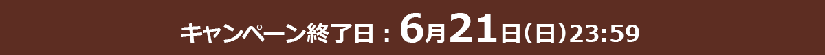 キャンペーン終了日:6月21日(日)23:59
