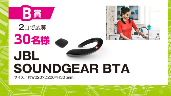 B賞 2口で応募 JBL SOUNDGEAR BTA 30名様