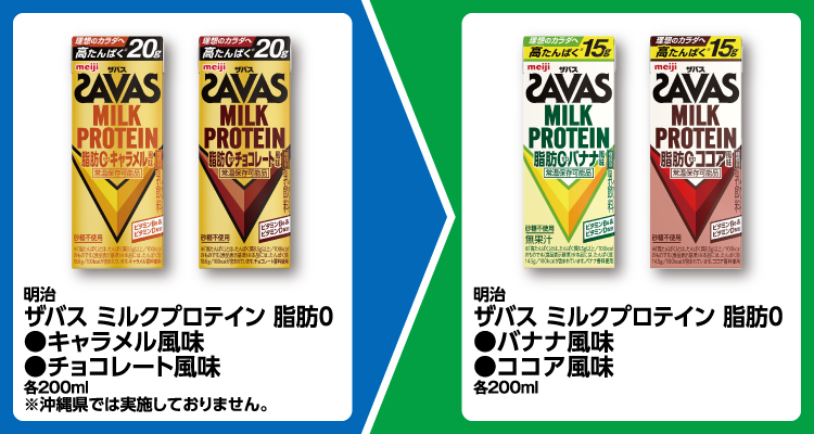 ザバス ミルクプロテインを1個買うと、バナナ風味/ココア風味が1個無料。~11/24。