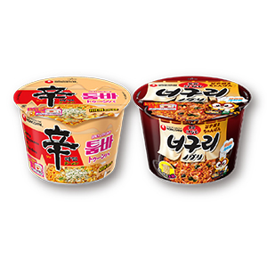 農心 辛ラーメントゥーンバ カップ / ノグリ旨辛焼きちゃんぽん カップ