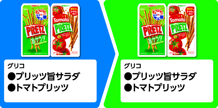 グリコ プリッツ旨サラダ トマトプリッツ いずれか1個買うと、グリコ プリッツ旨サラダ トマトプリッツ いずれか1個もらえる