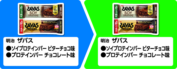 明治 ザバス ソイプロテインバー ビターチョコ味、プロテインバー チョコレート味 いずれか1個買うと、明治 ザバス ソイプロテインバー ビターチョコ味、プロテインバー チョコレート味 いずれか1個もらえる