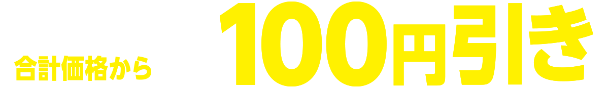 セットで買うと合計価格から100円引き