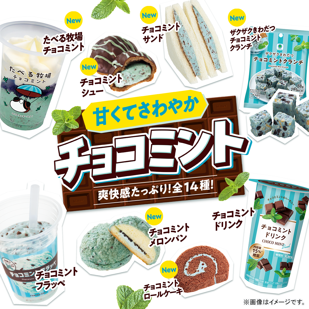 甘くてさわやか　チョコミント　爽快感たっぷり！全14種！
