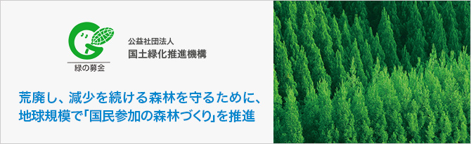 荒廃し、減少を続ける森林を守るために、地球規模で「国民参加の森林づくり」を推進