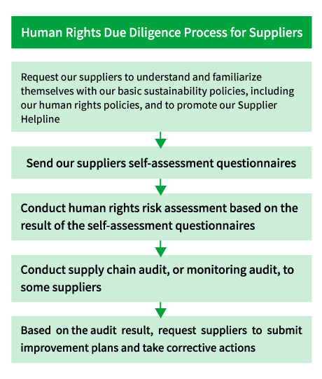 Human Rights Due Diligence Process for Suppliers