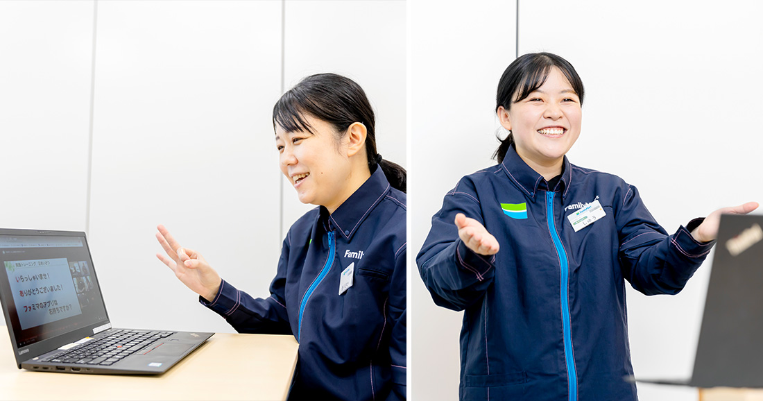 WEB会議で教育プログラムを実施している様子