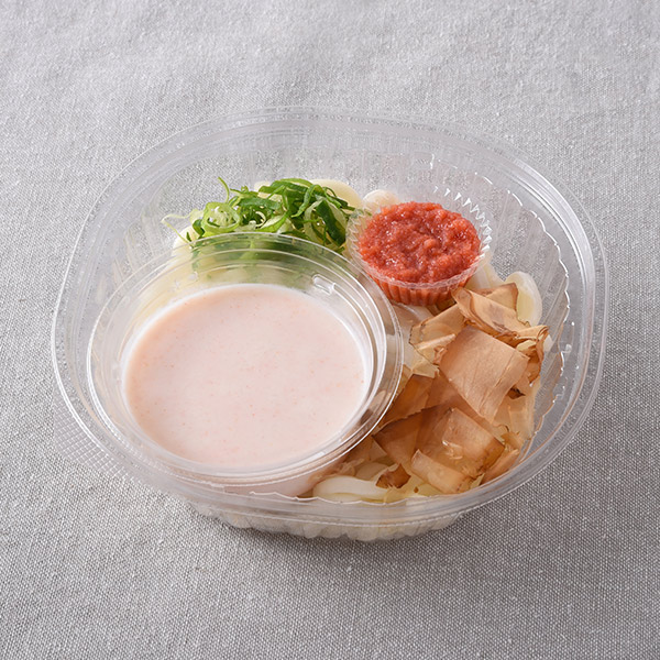 和風だしが効いた冷し明太クリームうどん