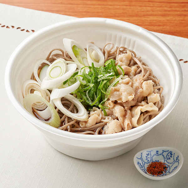 ねぎたっぷり！豚肉そば