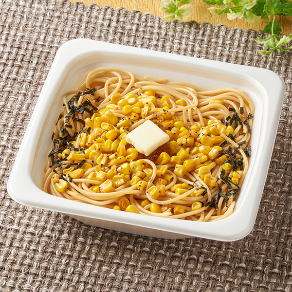 たっぷりコーンのバター醤油パスタ