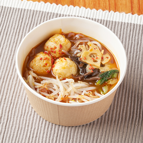 肉団子と野菜の四川風麻辣湯