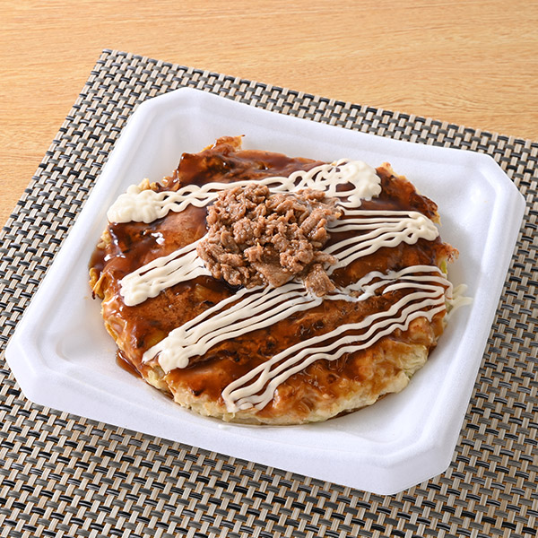 豚肉のせ鉄板手焼きの豚玉お好み焼