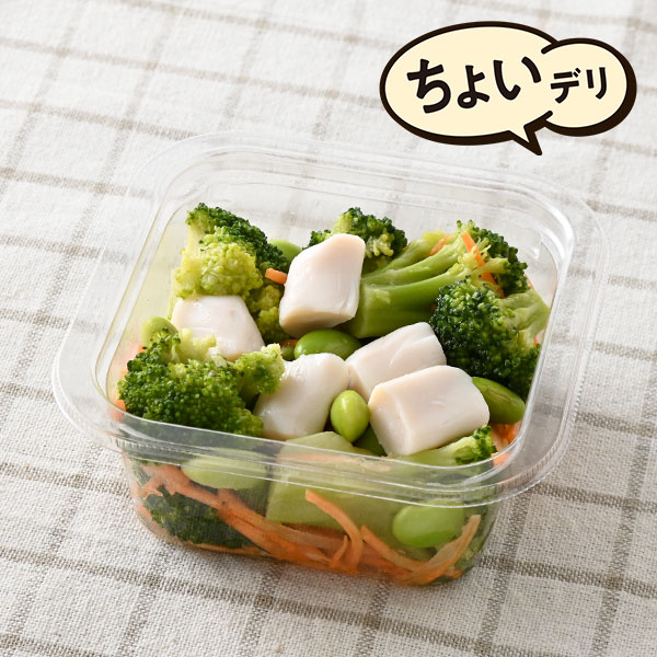 【ファミリーマート】【たんぱく質が摂れる!手軽においしいお惣菜】増量 ごま油が香る!ホタテ風味の緑野菜サラダ