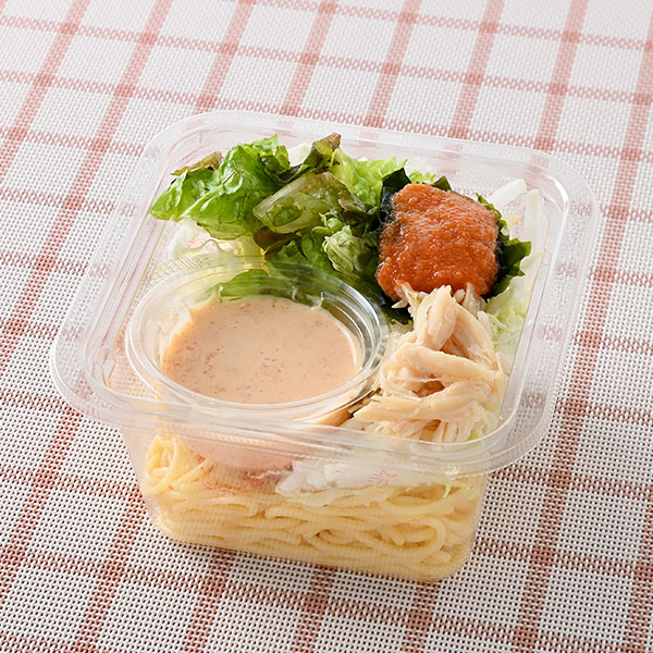 【関東・東海・北陸】蒸し鶏と明太子のパスタサラダ