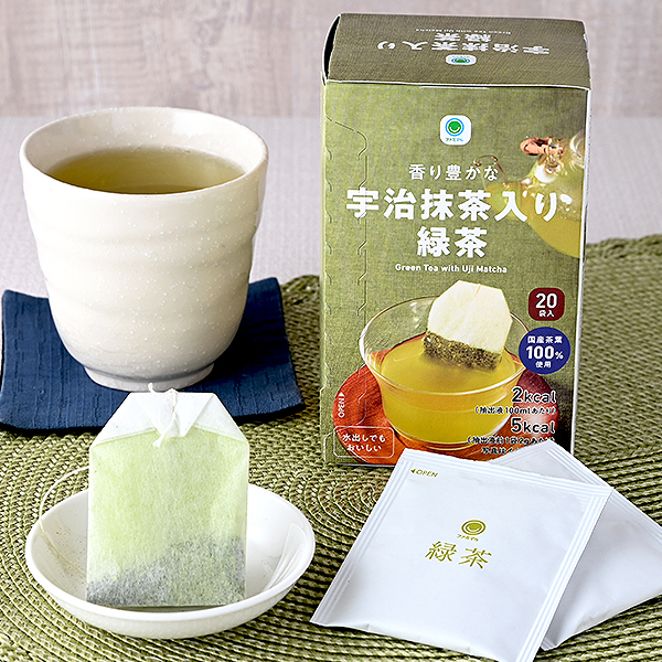 国産茶葉100%使用　宇治抹茶入り緑茶