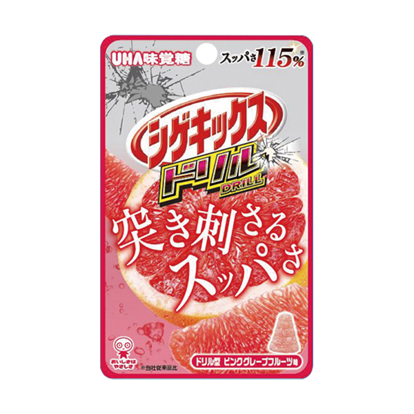 UHA味覚糖 シゲキックスドリル ピンクグレープフルーツ味
