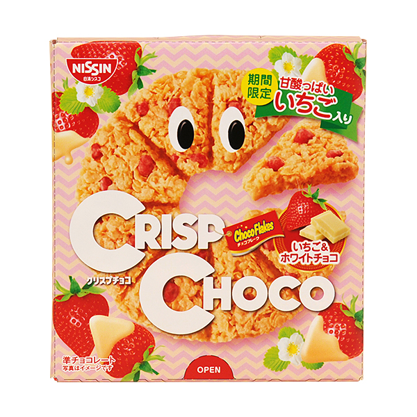 日清シスコ　クリスプチョコいちご＆ホワイトチョコ