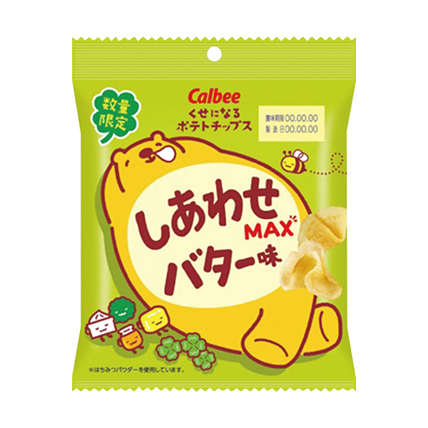 カルビー　くせになるポテトチップスしあわせＭＡＸバター味