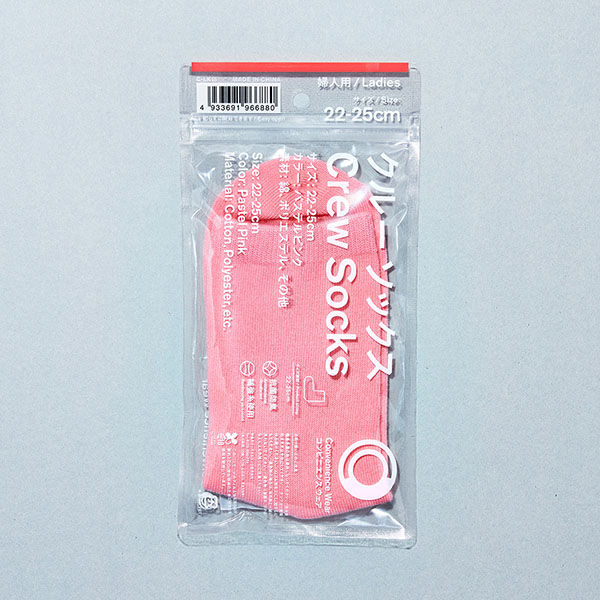 クルーソックス パステルピンク 商品情報 ファミリーマート