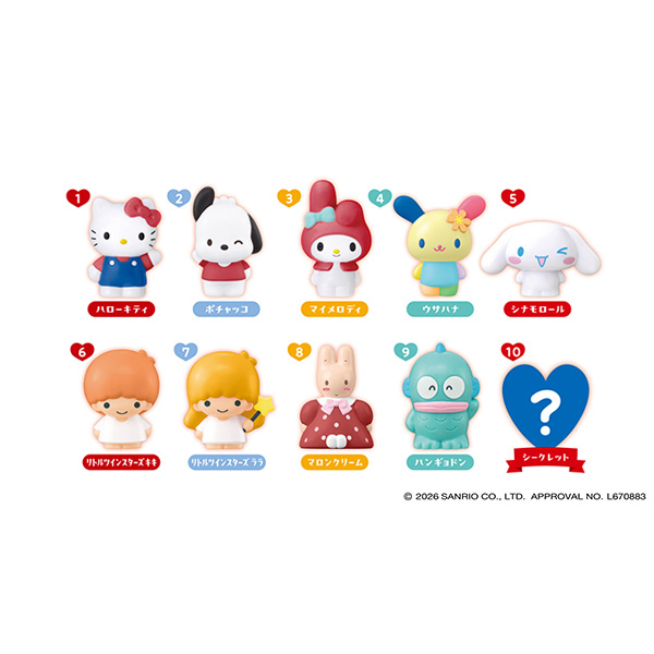 Sanrio characters ハートカプセルコレクション 〜なかよしマスコット〜レトロポップ