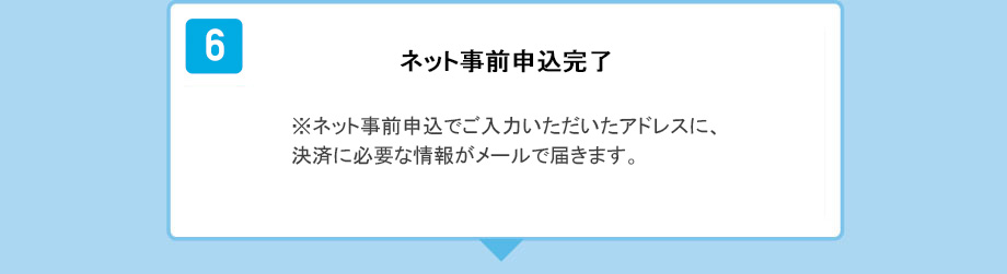 ネット事前申込完了