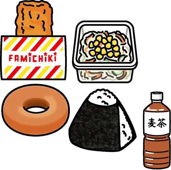 ごはんセットのイラスト