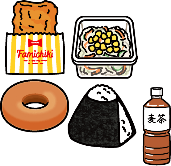 ごはんセットのイラスト