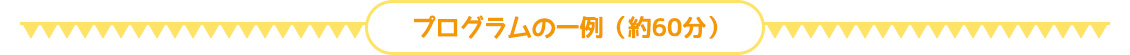 プログラムの一例（約60分）