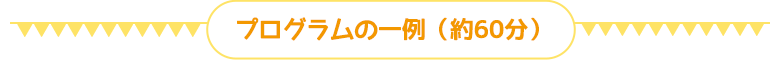 プログラムの一例（約60分）