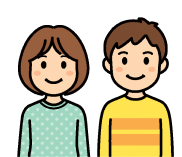 こども二人のイラスト