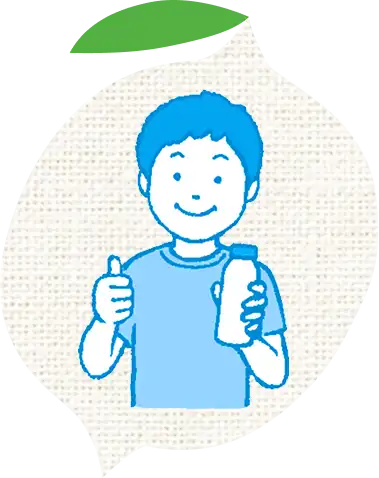 みんなのレモネードを持った男の子のイメージイラスト
