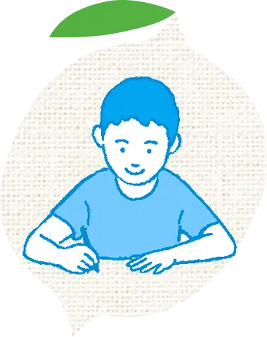 絵を描いている男の子のイメージイラスト