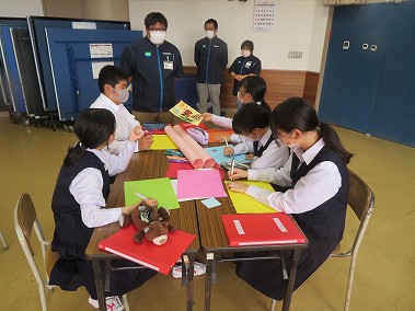 わかめ販売指導授業の様子