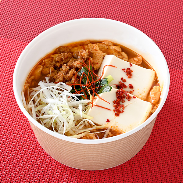 もち麦入り　豆腐とねぎの辛旨スープごはん