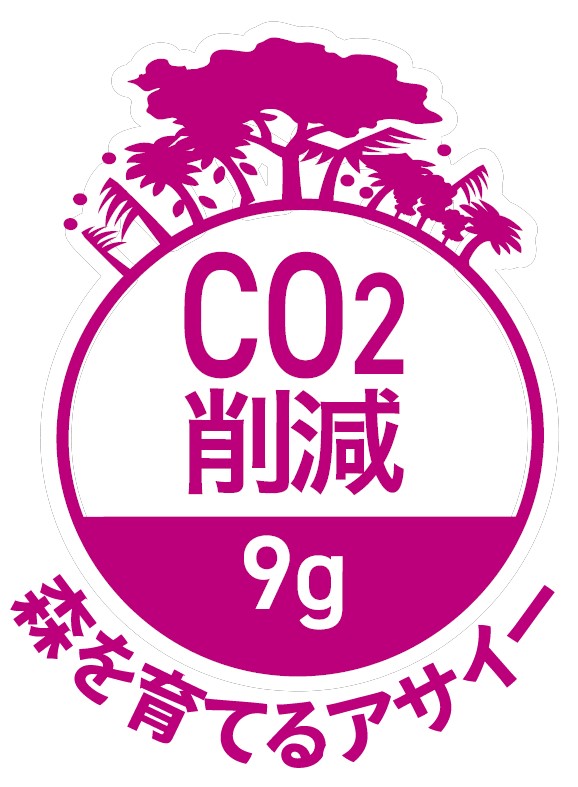 商品に表示される CO2削減マークのイメージ画像